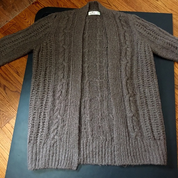 Brown Cable Knit Cardigan - Picture 1 of 4